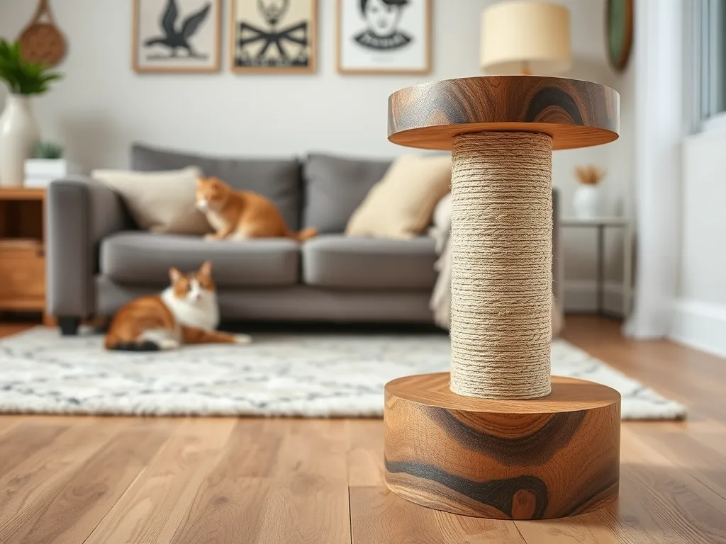 Jak zrobić drapak dla kota z drewna?