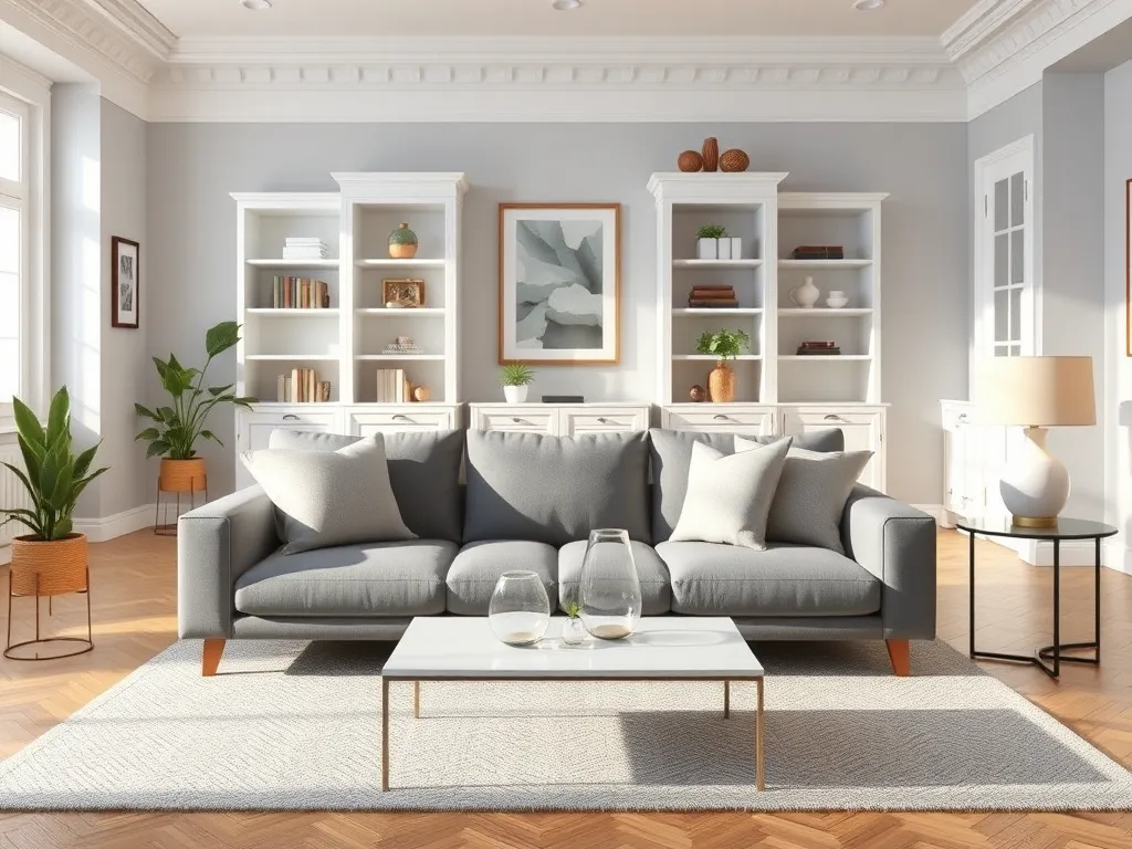 Jaki kolor ścian do białych mebli i szarej kanapy?