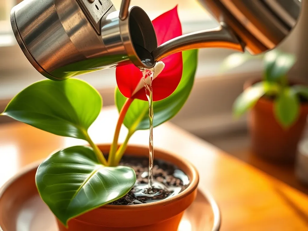 Jak podlewać anturium z góry czy z dołu?
